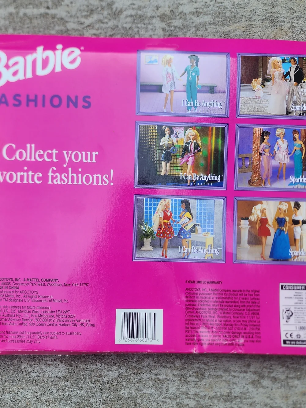 Vintage 1998 Barbie Mattel 6 Fashion Gift Pack Outfit Clothes SEALED/UNOPEDED